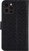 Hoesje Geschikt voor iPhone 12 Pro Luxe Hoesje met Anti Skim Bescherming - Pasjes Bookcase Cover - Black