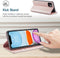 Hoesje Geschikt voor iPhone 12 Pro Max - Hoesje met Anti Skim Bescherming - Pasjes Bookcase - Roze - Luxe Telefoonhoesje Wallet Case Pasjeshouder PU Leder
