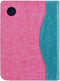 Hoesje Geschikt voor Kobo Clara 2E Jeans Sleepcover - Book Case Hoes Cover - Turquoise / Roze - ereader hoesje - cover
