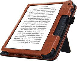 Hoesje Geschikt voor Kobo Libra 2 Hoes ZONDER SLAAP FUNCTIE Beschermhoes Cover - Cognac bruin - ereader hoesje - cover