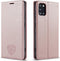 Hoesje Geschikt voor Samsung A31 met Anti Skim Bescherming - Pasjes Bookcase RFID Beschermd Cover - Roze - Luxe Telefoonhoesje Wallet Case Pasjeshouder PU Leder