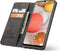 Hoesje Geschikt voor Samsung A42 met Anti Skim Bescherming - Pasjes Bookcase RFID Beschermd - Black - Luxe Telefoonhoesje Wallet Case Pasjeshouder PU Leder