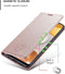 Hoesje Geschikt voor Samsung A42 met Anti Skim Bescherming - Pasjes Bookcase RFID Beschermd - Roze - Luxe Telefoonhoesje Wallet Case Pasjeshouder PU Leder