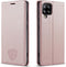 Hoesje Geschikt voor Samsung A42 met Anti Skim Bescherming - Pasjes Bookcase RFID Beschermd - Roze - Luxe Telefoonhoesje Wallet Case Pasjeshouder PU Leder