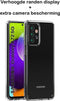 Hoesje Geschikt voor Samsung A72 Backcover Hybride Transparant Siliconen Case TPU Hoesje + 2 x Screenprotector - Luxe Telefoonhoesje Wallet Case Pasjeshouder PU Leder