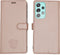 Hoesje Geschikt voor Samsung A72 met Anti Skim Bescherming - Bookcase RFID Beschermd Cover - Roze - Luxe Telefoonhoesje Wallet Case Pasjeshouder PU Leder