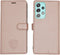 Hoesje Geschikt voor Samsung A72 met Anti Skim Bescherming - Bookcase RFID Beschermd Cover - Roze - Luxe Telefoonhoesje Wallet Case Pasjeshouder PU Leder