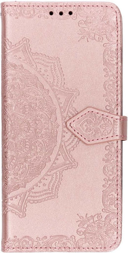 Hoesje Geschikt voor Samsung Galaxy S10 Plus Hoesje Met Pasjeshouder - Mandala Bookcase - Roze
