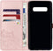 Hoesje Geschikt voor Samsung Galaxy S10 Plus Hoesje Met Pasjeshouder - Mandala Bookcase - Roze