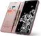 Hoesje Geschikt voor Samsung S20 Ultra met Anti Skim Bescherming - Pasjes Bookcase RFID Beschermd Cover - Roze - Luxe Telefoonhoesje Wallet Case Pasjeshouder PU Leder