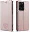 Hoesje Geschikt voor Samsung S20 Ultra met Anti Skim Bescherming - Pasjes Bookcase RFID Beschermd Cover - Roze - Luxe Telefoonhoesje Wallet Case Pasjeshouder PU Leder