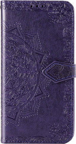 Hoesje Met Pasjeshouder Geschikt voor iPhone 11 - Mandala Bookcase - Paars
