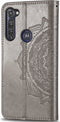Hoesje Met Pasjeshouder Geschikt voor Motorola Moto G Pro - Mandala Bookcase - Grijs