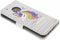 Hoesje Met Pasjeshouder Geschikt voor Motorola Moto G5 Plus - Design Softcase Bookcase (Chester) met standaard - Wit / Meerkleurig / Be a Unicorn