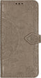 Hoesje Met Pasjeshouder Geschikt voor Motorola Moto G8 Plus - Mandala Bookcase - Grijs