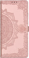 Hoesje Met Pasjeshouder Geschikt voor Motorola Moto G8 Power Lite - Mandala Bookcase - Roze