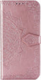 Hoesje Met Pasjeshouder Geschikt voor Motorola Moto G9 Play / Moto E7 Plus - Mandala Bookcase - Roze