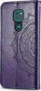 Hoesje Met Pasjeshouder Geschikt voor Motorola Moto G9 Play / Moto E7 Plus - Mandala Bookcase - Paars