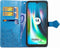 Hoesje Met Pasjeshouder Geschikt voor Motorola Moto G9 Play / Moto E7 Plus - Mandala Bookcase - Turquoise