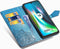 Hoesje Met Pasjeshouder Geschikt voor Motorola Moto G9 Play / Moto E7 Plus - Mandala Bookcase - Turquoise