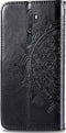Hoesje Met Pasjeshouder Geschikt voor Oppo A9 (2020) / A5 (2020) - Mandala Bookcase - Zwart