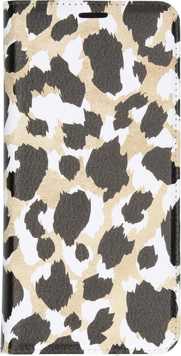 Hoesje Met Pasjeshouder Geschikt voor Samsung Galaxy A51 - Design Softcase Bookcase (Chester) met standaard - Meerkleurig / Panther Black / Gold
