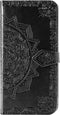 Hoesje Met Pasjeshouder Geschikt voor Samsung Galaxy Note 20 - Mandala Bookcase - Zwart