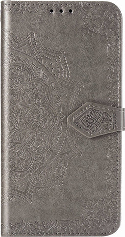 Hoesje Met Pasjeshouder Geschikt voor Samsung Galaxy S10 Lite - Mandala Bookcase - Grijs