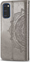 Hoesje Met Pasjeshouder Geschikt voor Samsung Galaxy S20 - Mandala Bookcase - Grijs