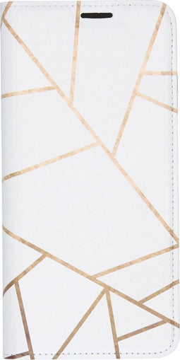 Hoesje Met Pasjeshouder Geschikt voor Samsung Galaxy S20 Ultra - Design Softcase Bookcase (Chester) met standaard - Meerkleurig / White Graphic