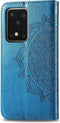 Hoesje Met Pasjeshouder Geschikt voor Samsung Galaxy S20 Ultra - Mandala Bookcase - Turquoise