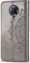 Hoesje Met Pasjeshouder Geschikt voor Xiaomi Poco F2 Pro - Mandala Bookcase - Grijs