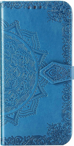 Hoesje Met Pasjeshouder Geschikt voor Xiaomi Redmi 9 - Mandala Bookcase - Turquoise
