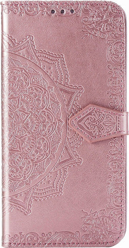 Hoesje Met Pasjeshouder Geschikt voor Xiaomi Redmi 9 - Mandala Bookcase - Roze