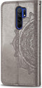 Hoesje Met Pasjeshouder Geschikt voor Xiaomi Redmi 9 - Mandala Bookcase - Grijs