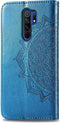 Hoesje Met Pasjeshouder Geschikt voor Xiaomi Redmi 9 - Mandala Bookcase - Turquoise