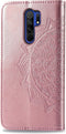 Hoesje Met Pasjeshouder Geschikt voor Xiaomi Redmi 9 - Mandala Bookcase - Roze