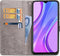 Hoesje Met Pasjeshouder Geschikt voor Xiaomi Redmi 9 - Mandala Bookcase - Grijs
