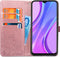 Hoesje Met Pasjeshouder Geschikt voor Xiaomi Redmi 9 - Mandala Bookcase - Roze
