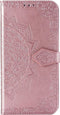 Hoesje Met Pasjeshouder Geschikt voor Xiaomi Redmi Note 8 Pro - Mandala Bookcase - Lichtroze