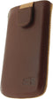 Hoesje - Senza - Slide Serie - Echt Leer Insteekhoes - Cognac - Hoesje Geschikt Voor