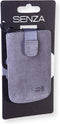 Hoesje - Senza - Slide Serie - Echt Leer Insteekhoes - Grijs - Hoesje Geschikt Voor