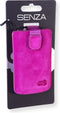 Hoesje - Senza - Slide Serie - Echt Leer Insteekhoes - Hot Pink - Hoesje Geschikt Voor
