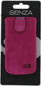 Hoesje - Senza - Slide Serie - Echt Leer Insteekhoes - Hot Pink - Hoesje Geschikt Voor