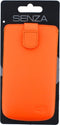 Hoesje - Senza - Slide Serie - Echt Leer Insteekhoes - Neon Orange - Hoesje Geschikt Voor