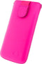 Hoesje - Senza - Slide Serie - Echt Leer Insteekhoes - Neon Pink - Hoesje Geschikt Voor