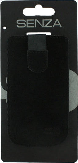 Hoesje - Senza - Slide Serie - Echt Leer Insteekhoes - Night Black - Hoesje Geschikt Voor