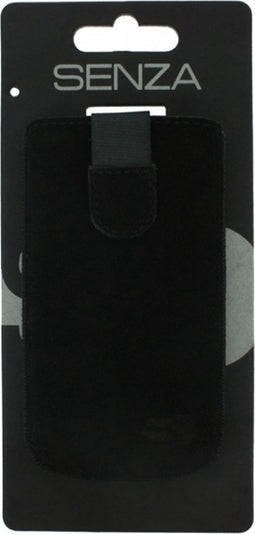 Hoesje - Senza - Slide Serie - Echt Leer Insteekhoes - Night Black - Hoesje Geschikt Voor
