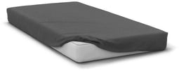Hoeslaken - HOME LINGE PASSION - HP71770 - 160 x 200 cm + Muts 30 cm - Microvezel - 82 g - Antracietgrijs