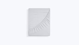 Hoeslaken jersey 1 persoons (90-100 cm) / Zilver